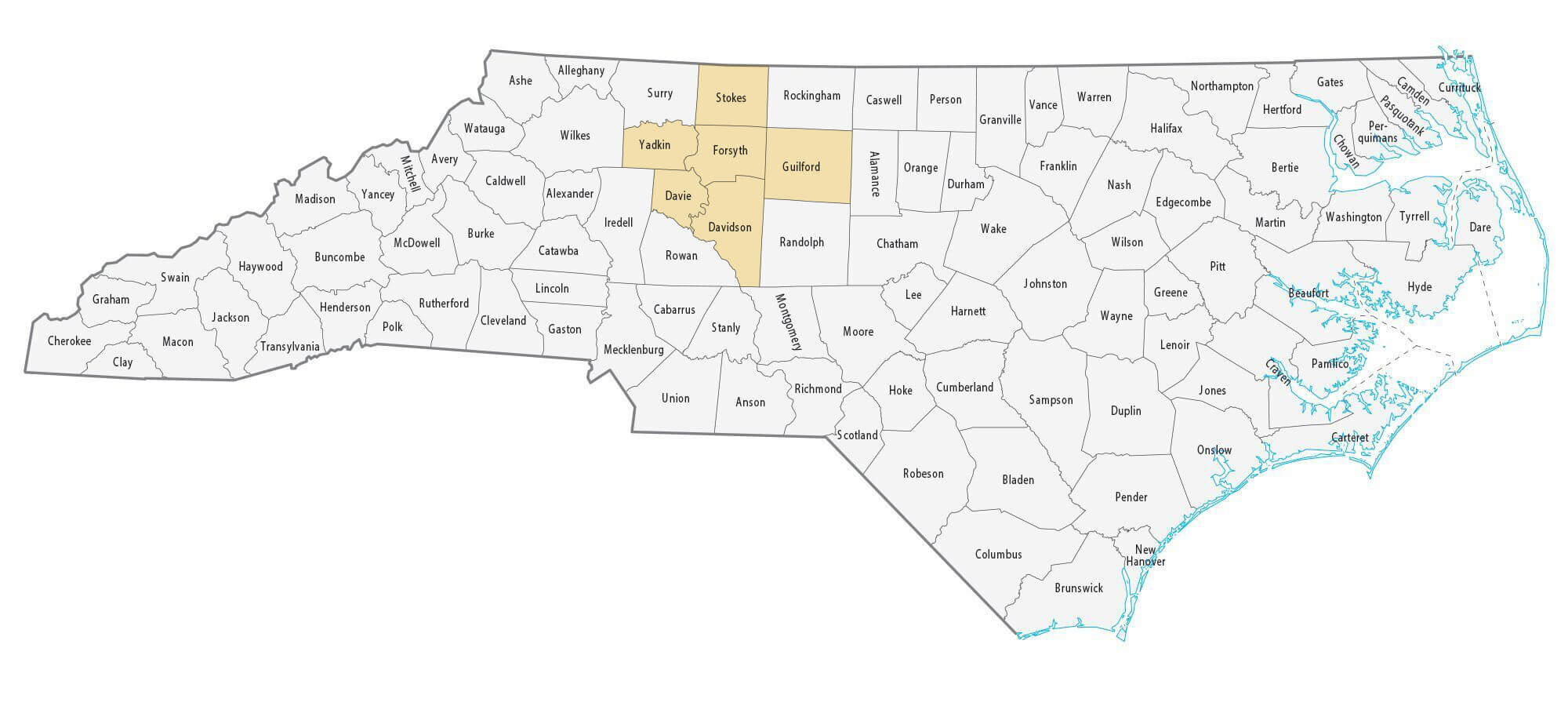 North-Carolina-County-Map